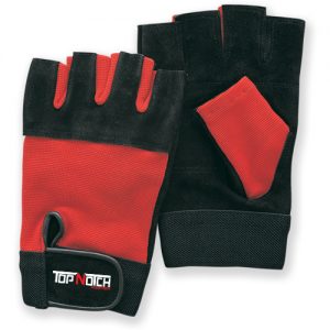 weight lifting gloves in black and red 810