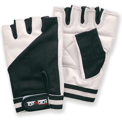 Black and White Weight Lifting Gloves